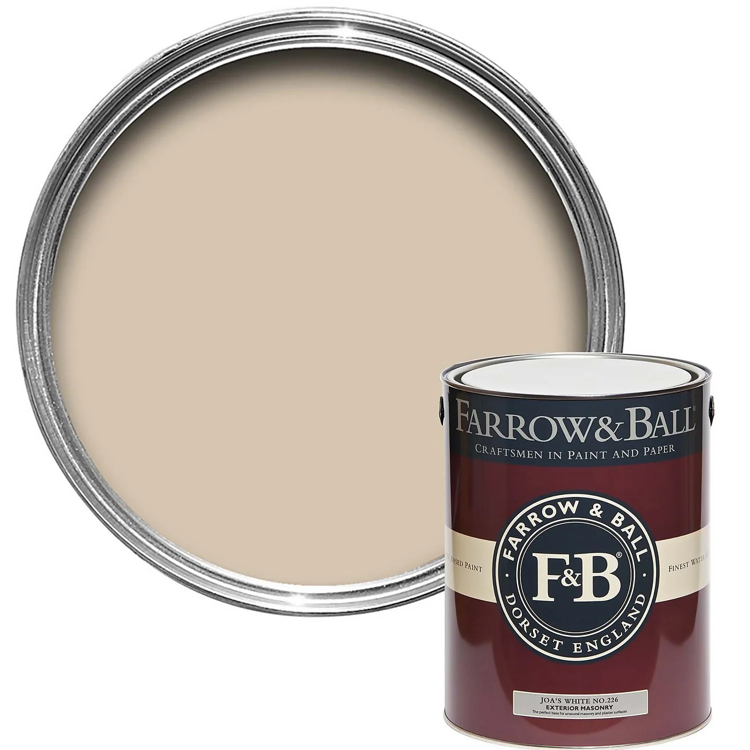 Farrow & Ball Exterior Masonry Paint Joa's White - 5L 3 Farrow & Ball Exterior Masonry Paint Joa's White - 5L