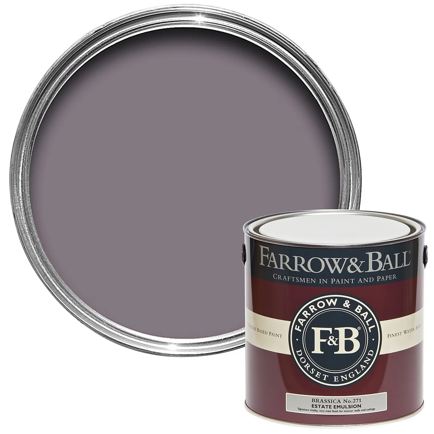 Farrow & Ball Estate Matt Emulsion Paint Brassica - 2.5L 3 Farrow & Ball Estate Matt Emulsion Paint Brassica - 2.5L