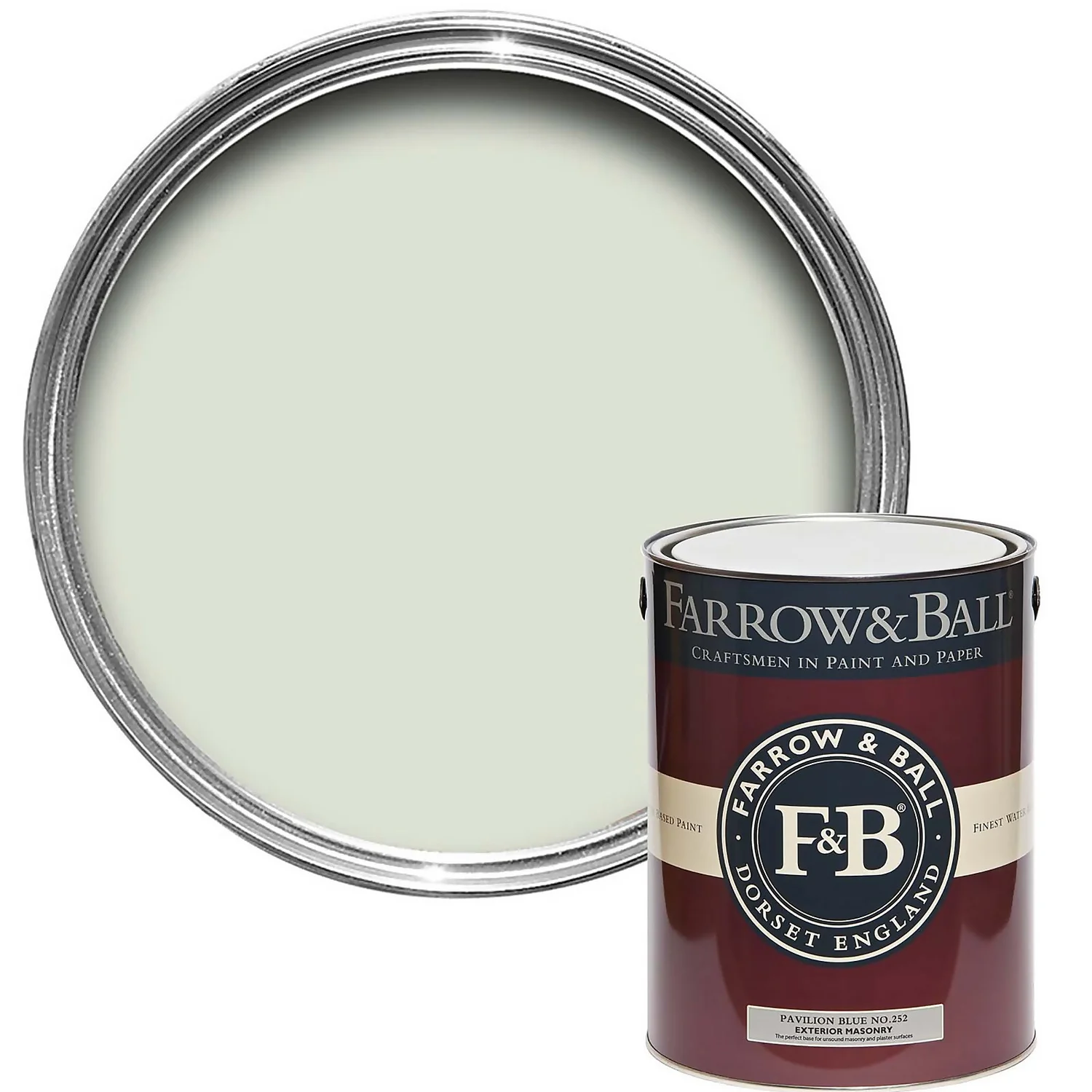 Farrow & Ball Exterior Masonry Pavilion Blue - 5L 3 Farrow & Ball Exterior Masonry Pavilion Blue - 5L