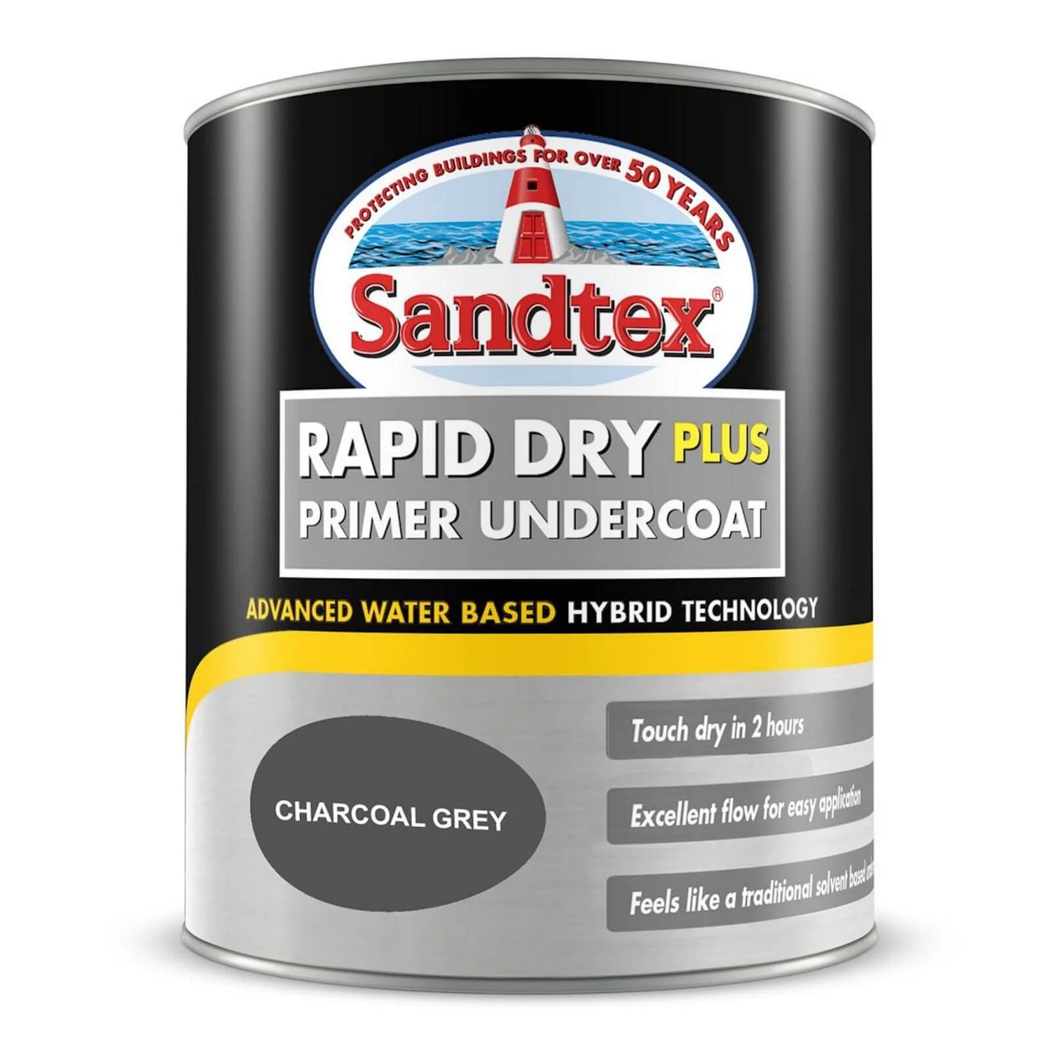 Sandtex Rapid Dry Primer Undercoat - Dark Grey - 750ml 3 Sandtex Rapid Dry Primer Undercoat - Dark Grey - 750ml