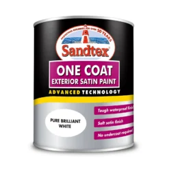 Sandtex® Exterior One Coat Satin Paint Pure Brilliant White - 750ml 16 Sandtex® Exterior One Coat Satin Paint Pure Brilliant White - 750ml -Laura Paint Shop 12813670 1954871813341149