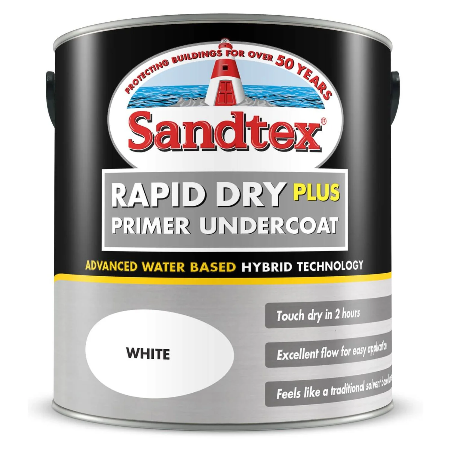 Sandtex Rapid Dry Primer Undercoat - White - 2.5L 4 Sandtex Rapid Dry Primer Undercoat - White - 2.5L - Image 2