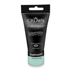 Crown Breatheasy Bathroom Mid Sheen Paint Soft Duck Egg - Tester 40ml 13 Crown Breatheasy Bathroom Mid Sheen Paint Soft Duck Egg - Tester 40ml -Laura Paint Shop 12813930 2864857364605975