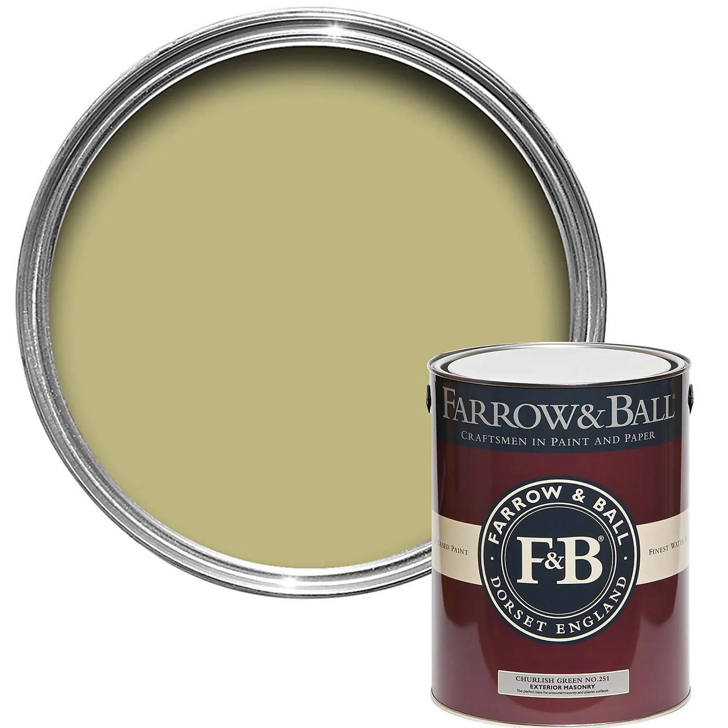 Farrow & Ball Exterior Masonry Churlish Green - 5L 3 Farrow & Ball Exterior Masonry Churlish Green - 5L