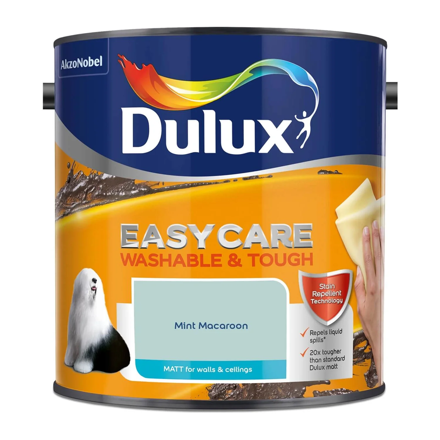 Dulux Easycare Washable & Tough Matt Paint Mint Macaroon - 2.5L 6 Dulux Easycare Washable & Tough Matt Paint Mint Macaroon - 2.5L - Image 4