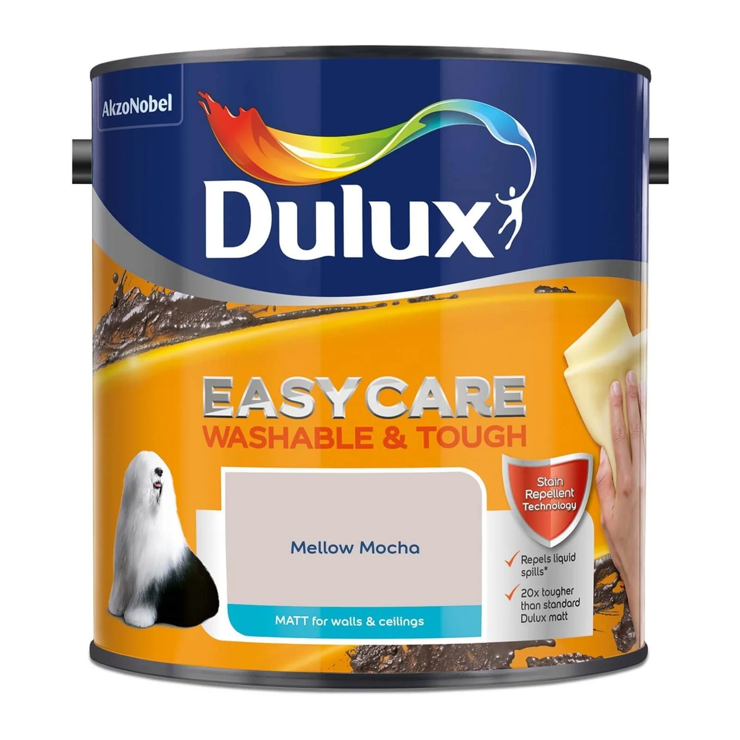 Dulux Easycare Washable & Tough Matt Paint Mellow Mocha - 2.5L 6 Dulux Easycare Washable & Tough Matt Paint Mellow Mocha - 2.5L - Image 4