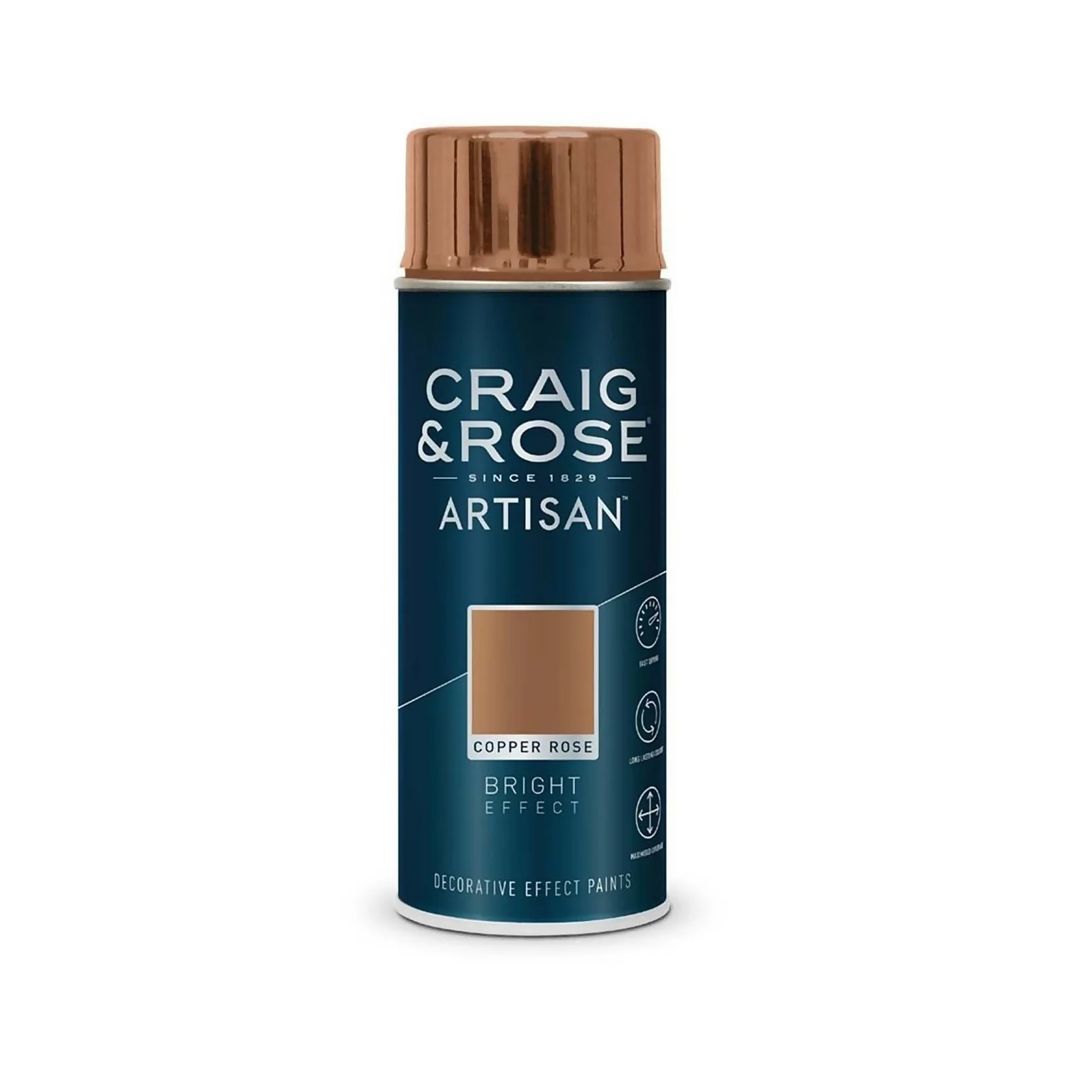 Craig & Rose Artisan Bright Effect Spray Paint - Copper Rose - 400ml 3 Craig & Rose Artisan Bright Effect Spray Paint - Copper Rose - 400ml