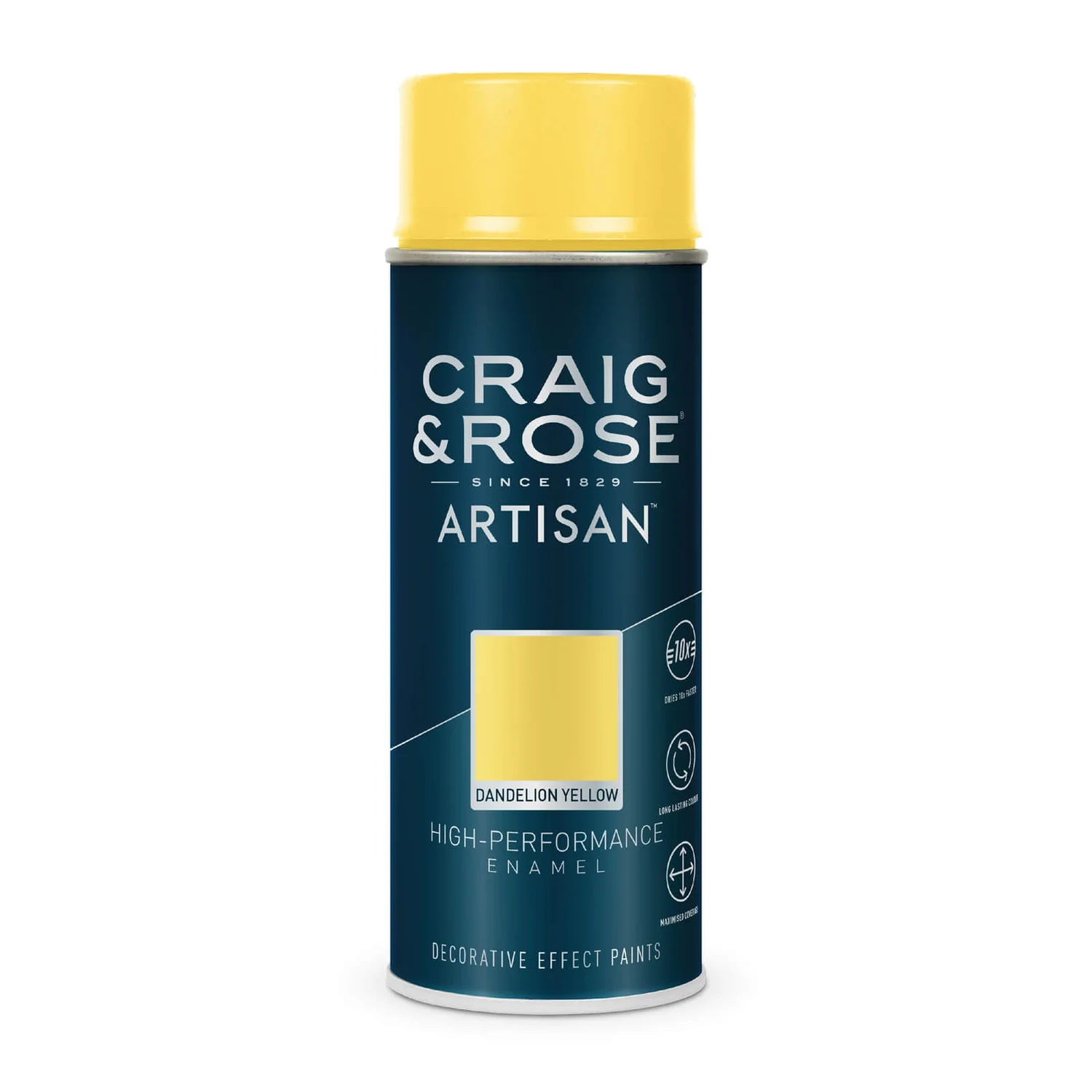 Craig & Rose Artisan Enamel Gloss Spray Paint - Dandelion - 400ml 4 Craig & Rose Artisan Enamel Gloss Spray Paint - Dandelion - 400ml - Image 2