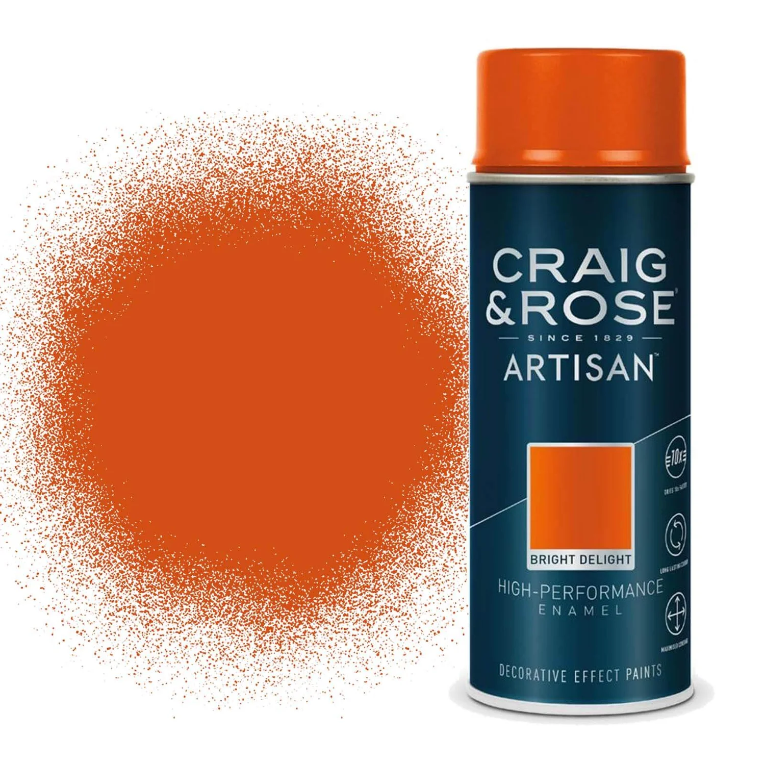 Craig & Rose Artisan Enamel Gloss Spray Paint - Bright Delight - 400ml 3 Craig & Rose Artisan Enamel Gloss Spray Paint - Bright Delight - 400ml