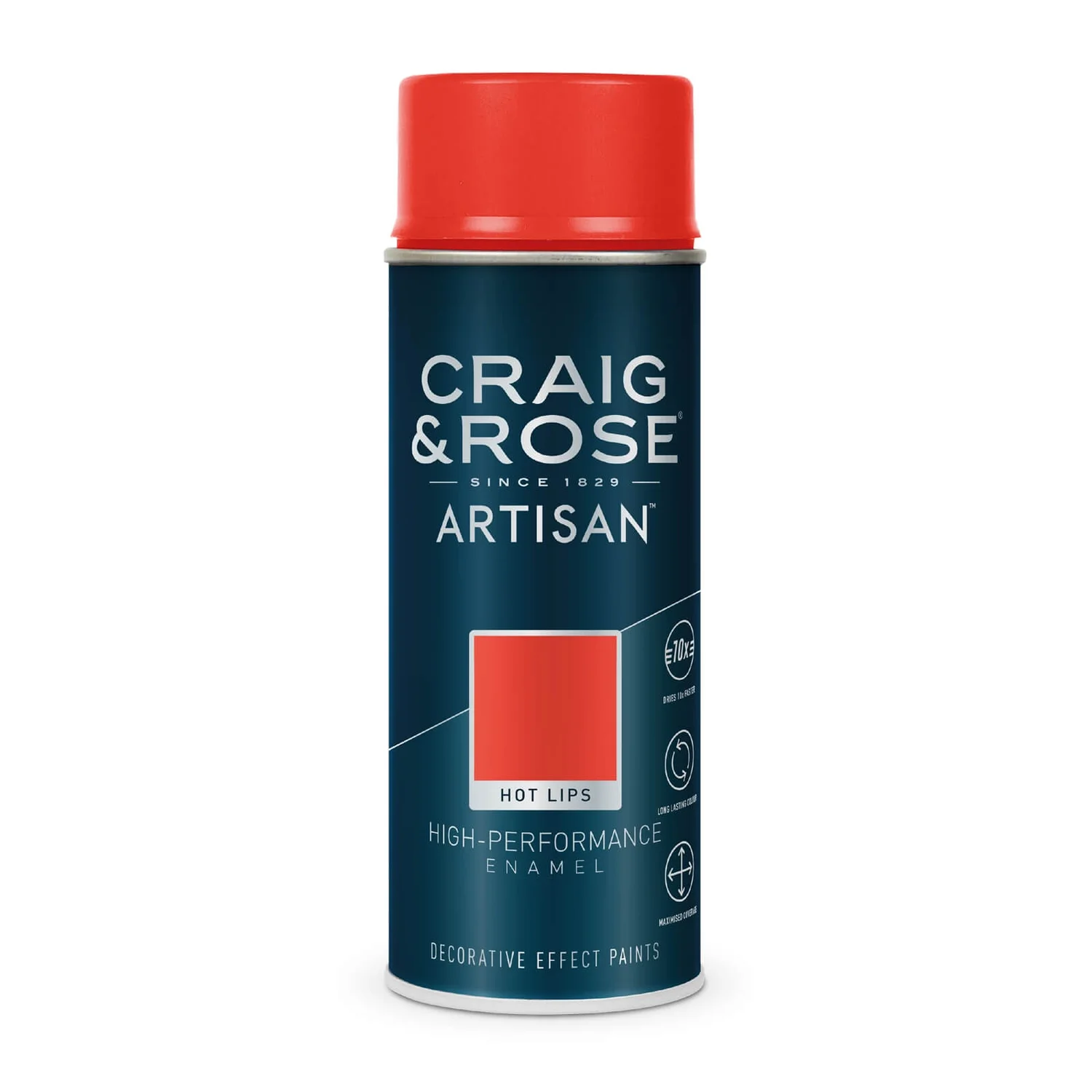 Craig & Rose Artisan Enamel Gloss Spray Paint - Hotlips - 400ml 4 Craig & Rose Artisan Enamel Gloss Spray Paint - Hotlips - 400ml - Image 2