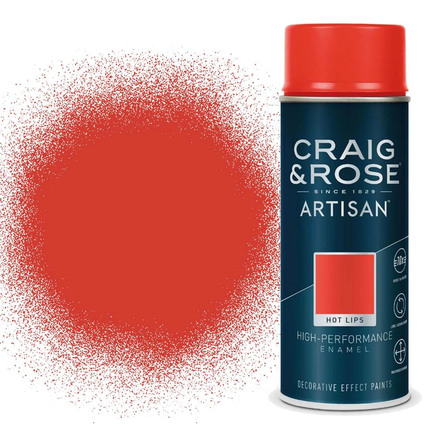 Craig & Rose Artisan Enamel Gloss Spray Paint - Hotlips - 400ml 3 Craig & Rose Artisan Enamel Gloss Spray Paint - Hotlips - 400ml