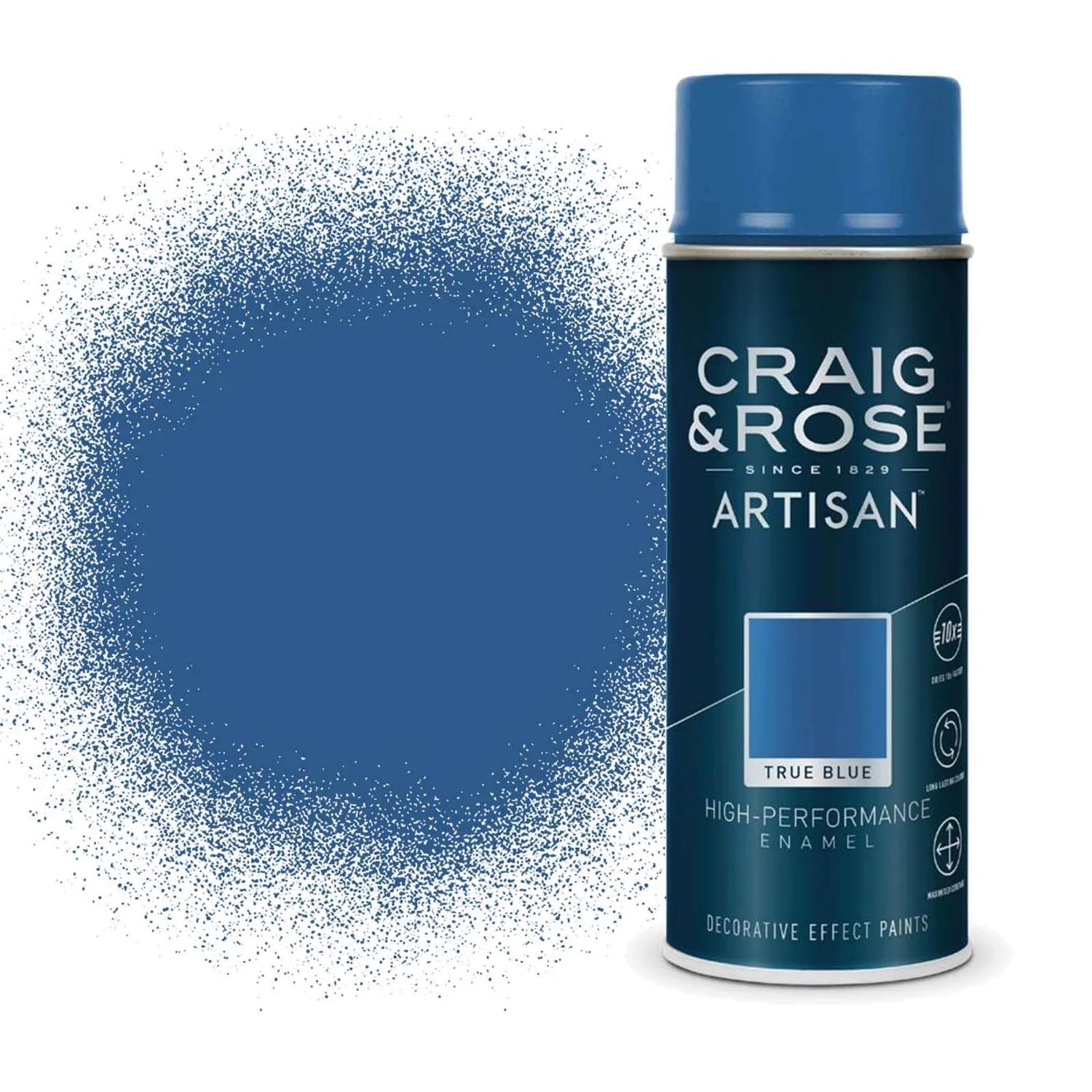 Craig & Rose Artisan Enamel Gloss Spray Paint - True Blue - 400ml 3 Craig & Rose Artisan Enamel Gloss Spray Paint - True Blue - 400ml