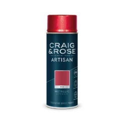 Craig & Rose Artisan Metallic Effect Spray Paint - Red - 400ml
