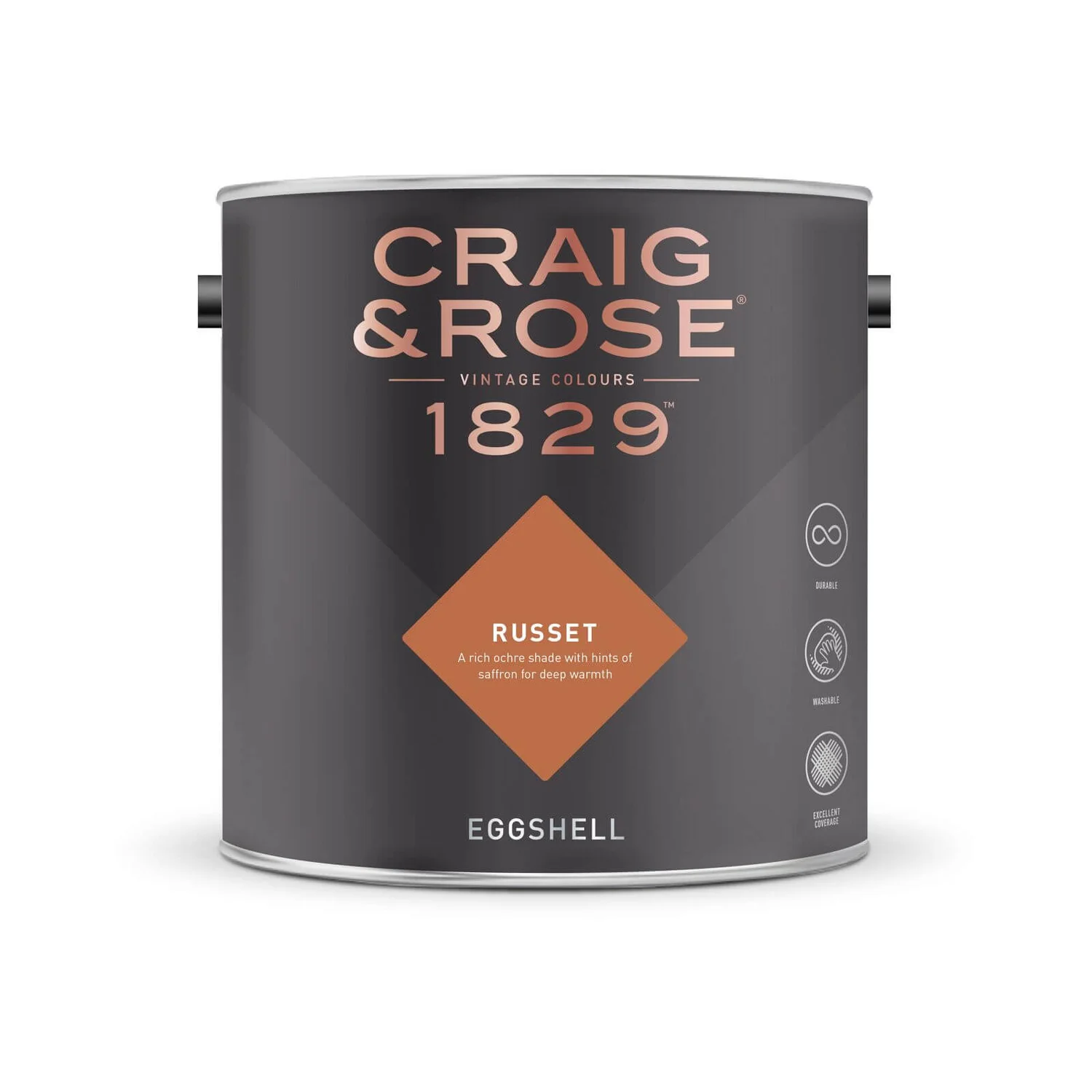 Craig & Rose 1829 Eggshell Paint Russet - 2.5L 4 Craig & Rose 1829 Eggshell Paint Russet - 2.5L - Image 2