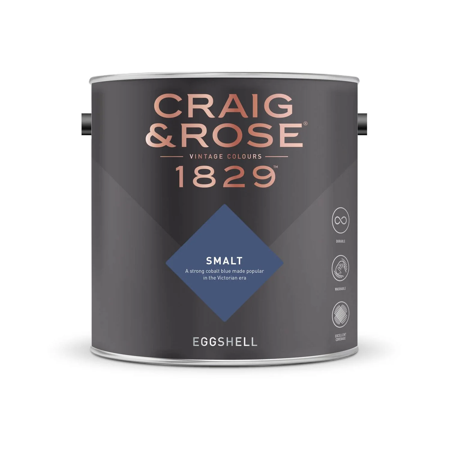 Craig & Rose 1829 Eggshell Paint Smalt - 2.5L 4 Craig & Rose 1829 Eggshell Paint Smalt - 2.5L - Image 2