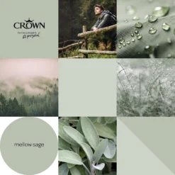 Crown Walls & Ceilings Silk Emulsion Paint Mellow Sage - 2.5L 16 Crown Walls & Ceilings Silk Emulsion Paint Mellow Sage - 2.5L -Laura Paint Shop 12818023 7544966163771433