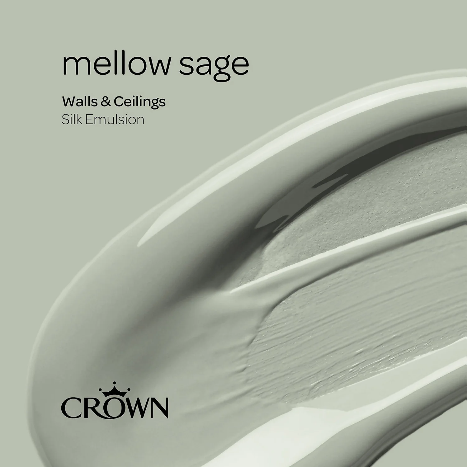 Crown Walls & Ceilings Silk Emulsion Paint Mellow Sage - 2.5L 9 Crown Walls & Ceilings Silk Emulsion Paint Mellow Sage - 2.5L - Image 7