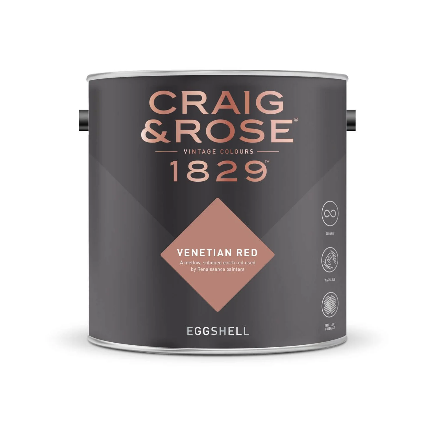 Craig & Rose 1829 Eggshell Paint Venetian Red - 2.5L 4 Craig & Rose 1829 Eggshell Paint Venetian Red - 2.5L - Image 2