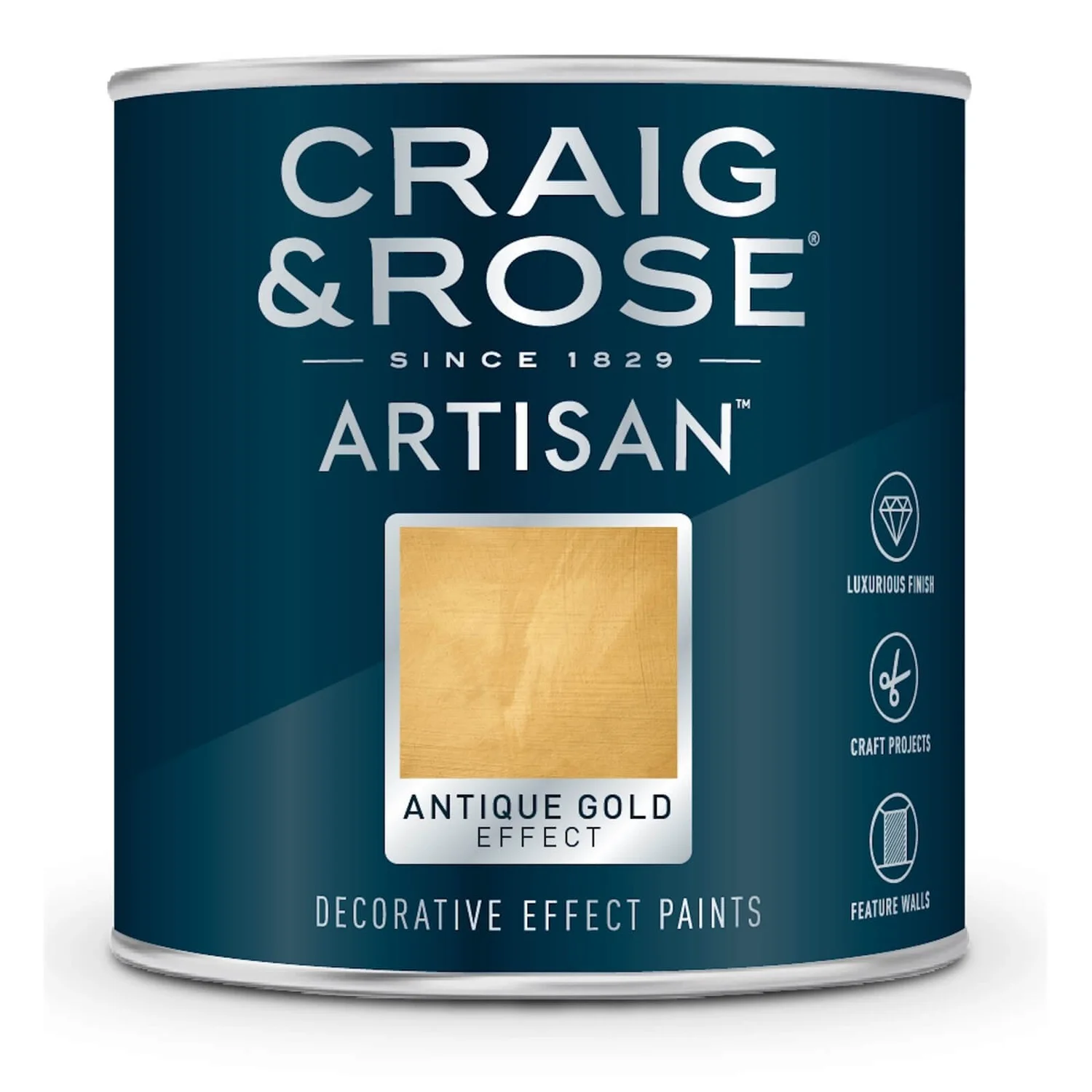 Craig & Rose Artisan Gold Effect Paint Antique Gold - 750ml 4 Craig & Rose Artisan Gold Effect Paint Antique Gold - 750ml - Image 2