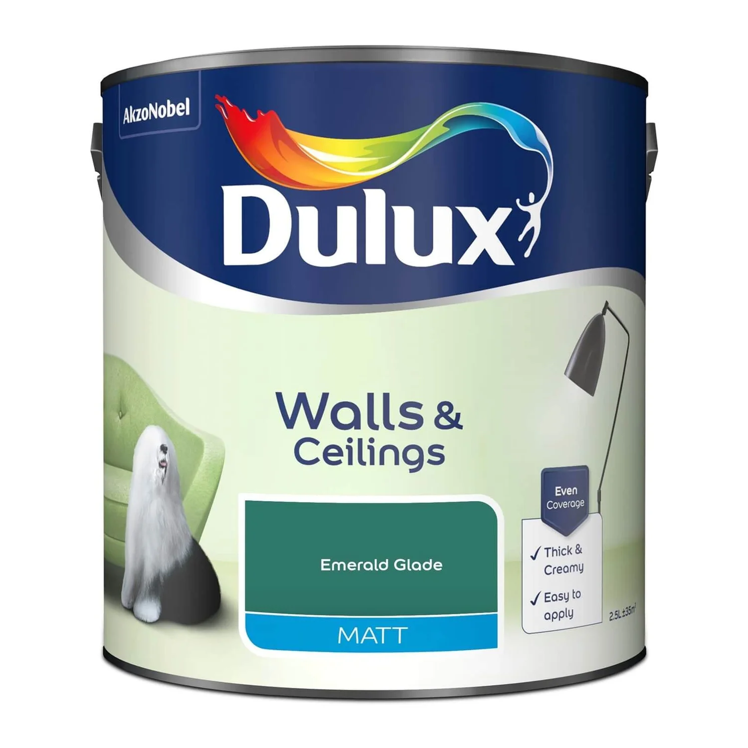 Dulux Matt Emulsion Paint Emerald Glade - 2.5L 6 Dulux Matt Emulsion Paint Emerald Glade - 2.5L - Image 4