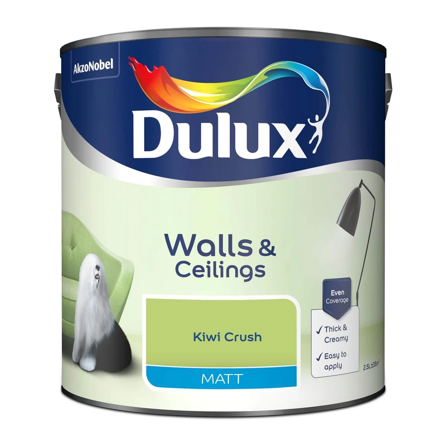 Dulux Matt Emulsion Paint Kiwi Crush - 2.5L 6 Dulux Matt Emulsion Paint Kiwi Crush - 2.5L - Image 4