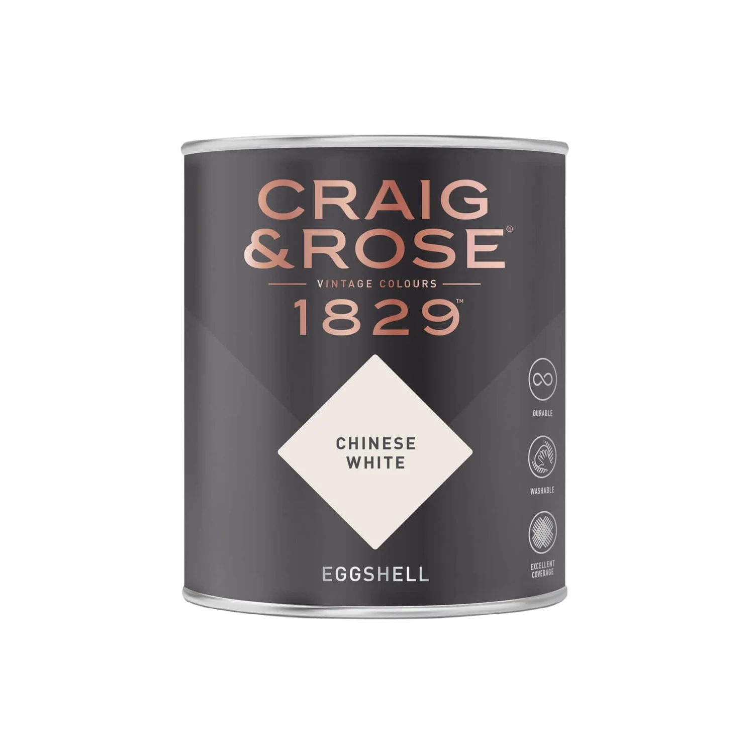 Craig & Rose 1829 Eggshell Paint Chinese White - 750ml 4 Craig & Rose 1829 Eggshell Paint Chinese White - 750ml - Image 2