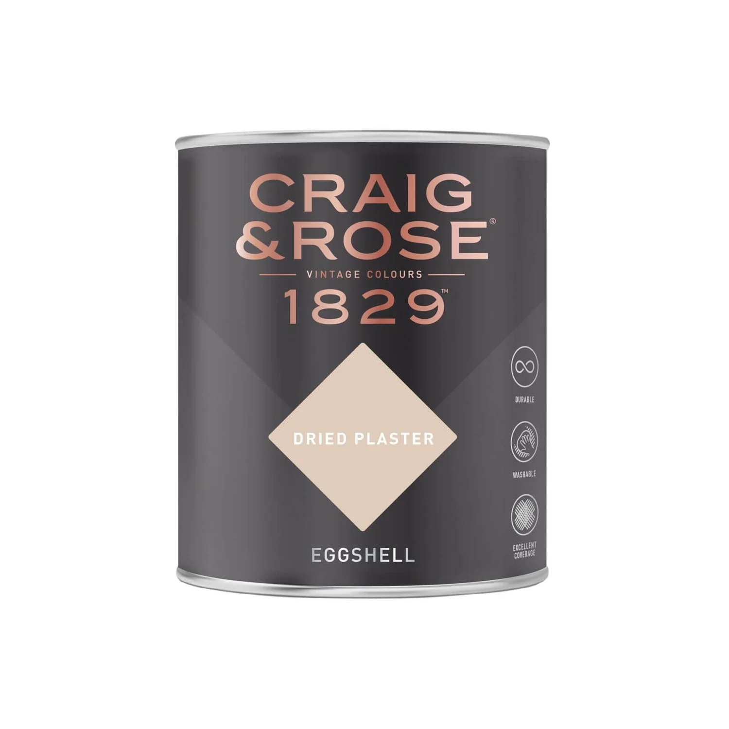 Craig & Rose 1829 Eggshell Paint Dried Plaster - 750ml 4 Craig & Rose 1829 Eggshell Paint Dried Plaster - 750ml - Image 2