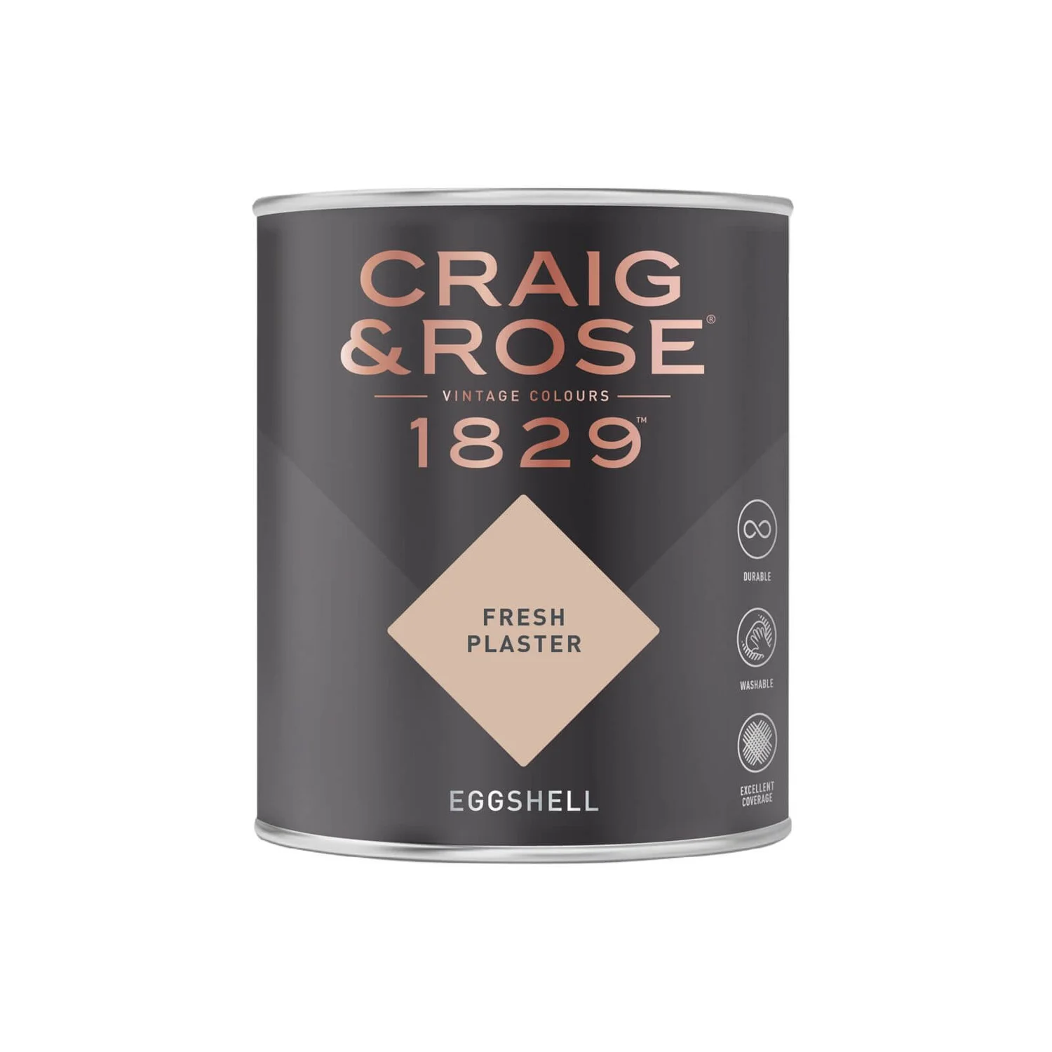 Craig & Rose 1829 Eggshell Paint Fresh Plaster - 750ml 4 Craig & Rose 1829 Eggshell Paint Fresh Plaster - 750ml - Image 2