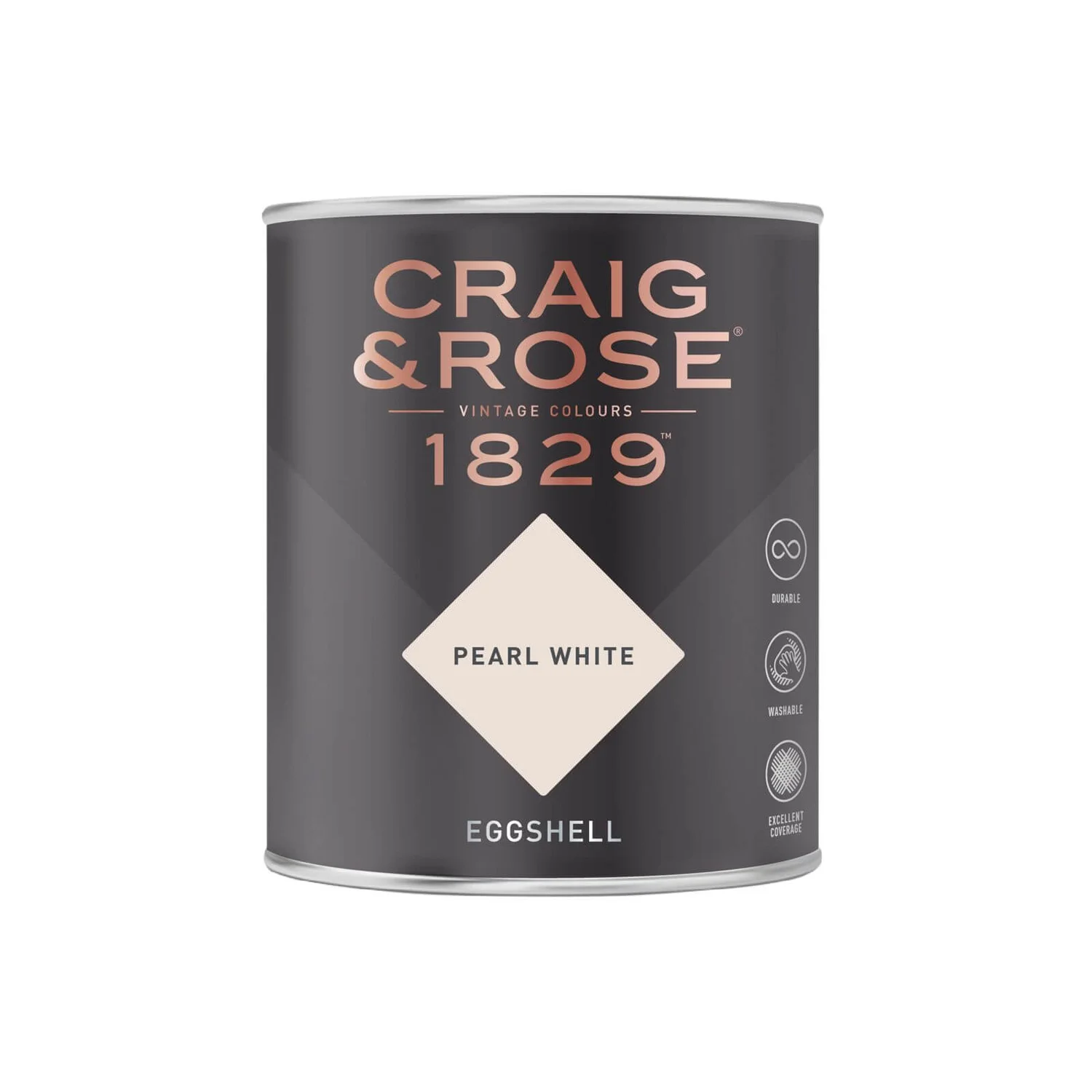 Craig & Rose 1829 Eggshell Paint Pearl White - 750ml 4 Craig & Rose 1829 Eggshell Paint Pearl White - 750ml - Image 2