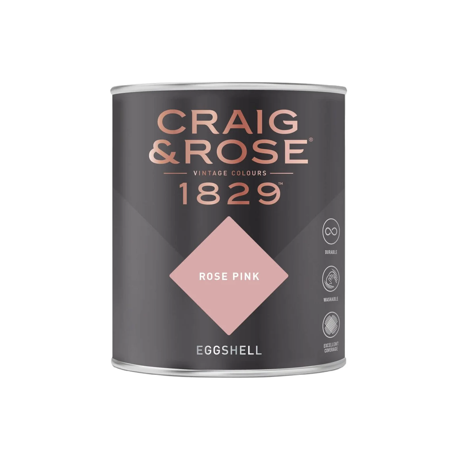 Craig & Rose 1829 Eggshell Paint Rose Pink - 750ml 4 Craig & Rose 1829 Eggshell Paint Rose Pink - 750ml - Image 2
