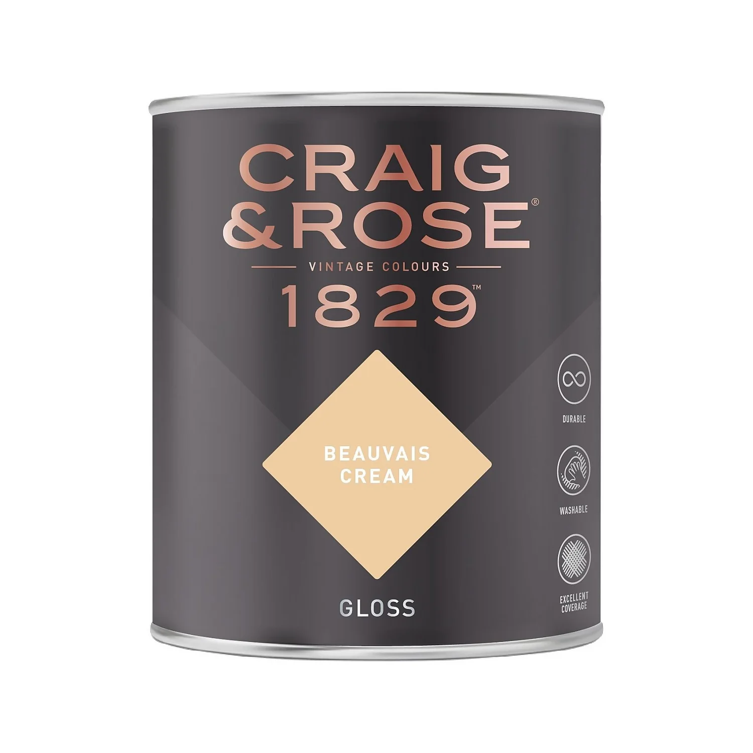 Craig & Rose 1829 Gloss Paint Beauvais Cream - 750ml 4 Craig & Rose 1829 Gloss Paint Beauvais Cream - 750ml - Image 2