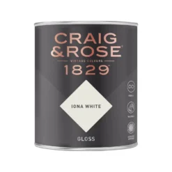 Craig & Rose 1829 Gloss Paint Iona White -750ml -Laura Paint Shop 12820820 7774833222377901