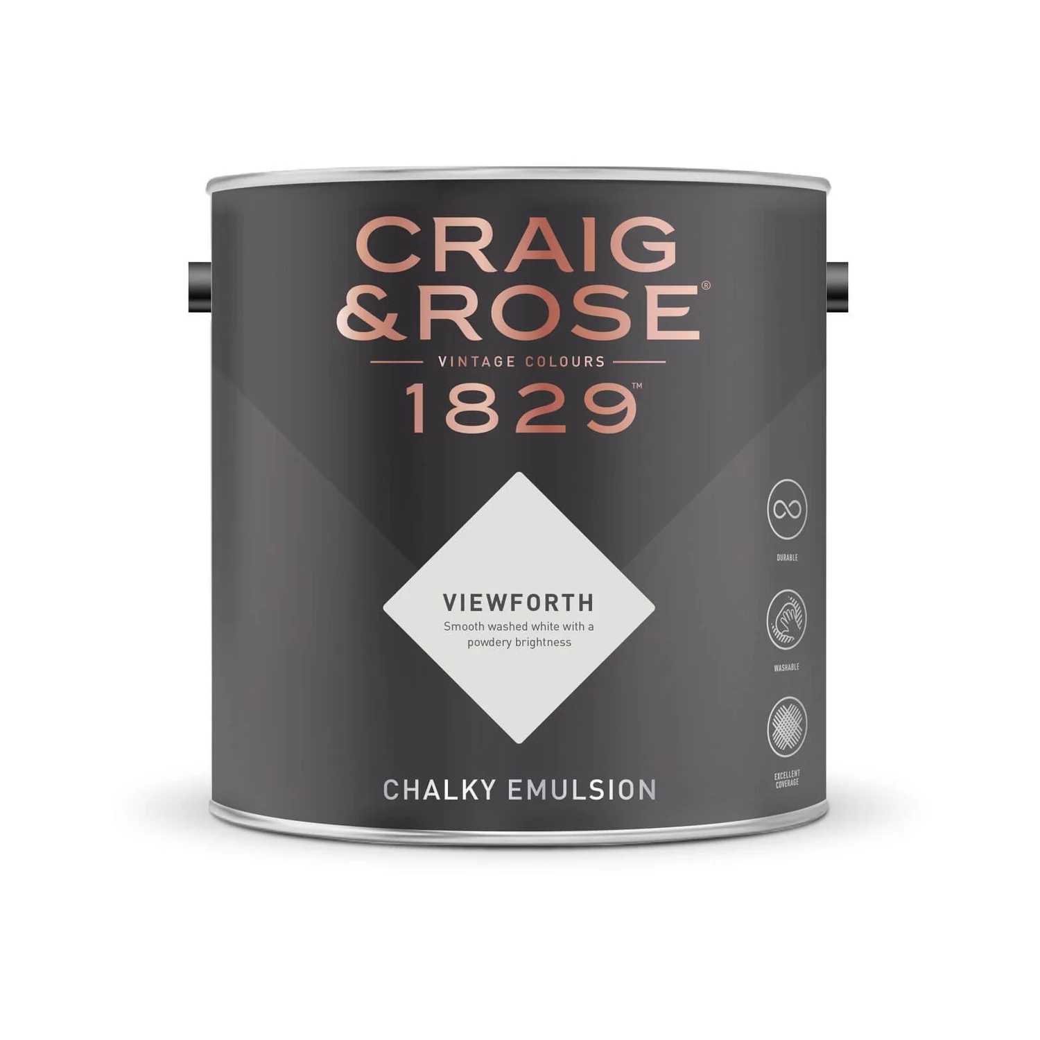 Craig & Rose 1829 Chalky Matt Emulsion Paint Viewforth - 2.5L 4 Craig & Rose 1829 Chalky Matt Emulsion Paint Viewforth - 2.5L - Image 2