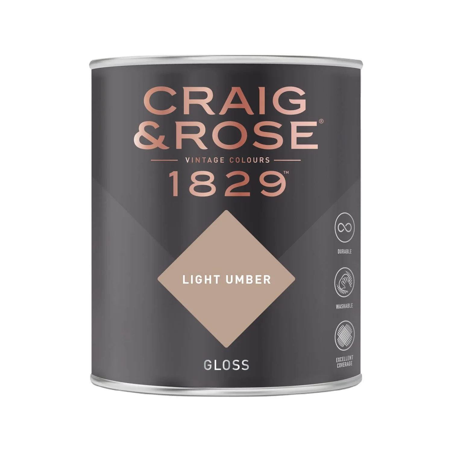 Craig & Rose 1829 Gloss Paint Light Umber - 750ml 4 Craig & Rose 1829 Gloss Paint Light Umber - 750ml - Image 2