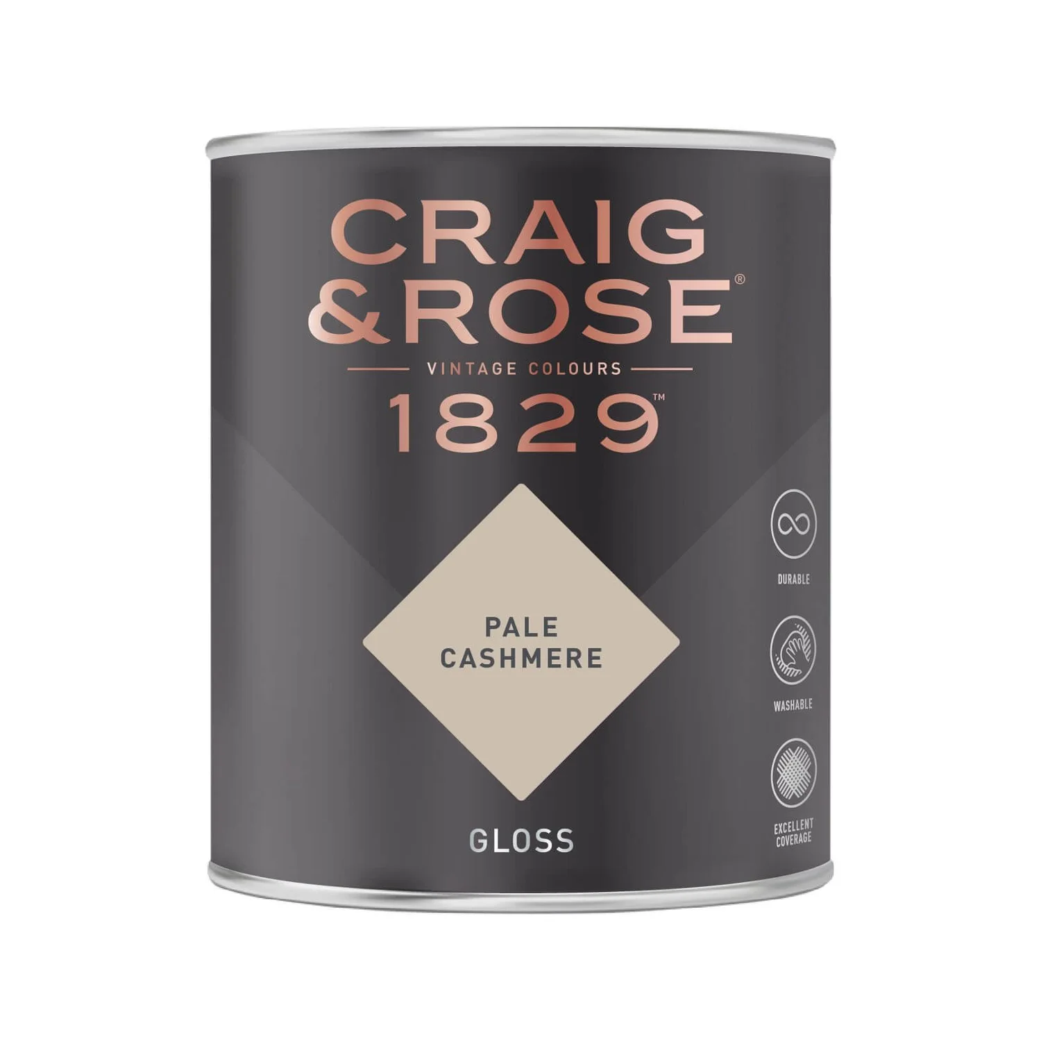 Craig & Rose 1829 Gloss Paint Pale Cashmere - 750ml 3 Craig & Rose 1829 Gloss Paint Pale Cashmere - 750ml - Image 2