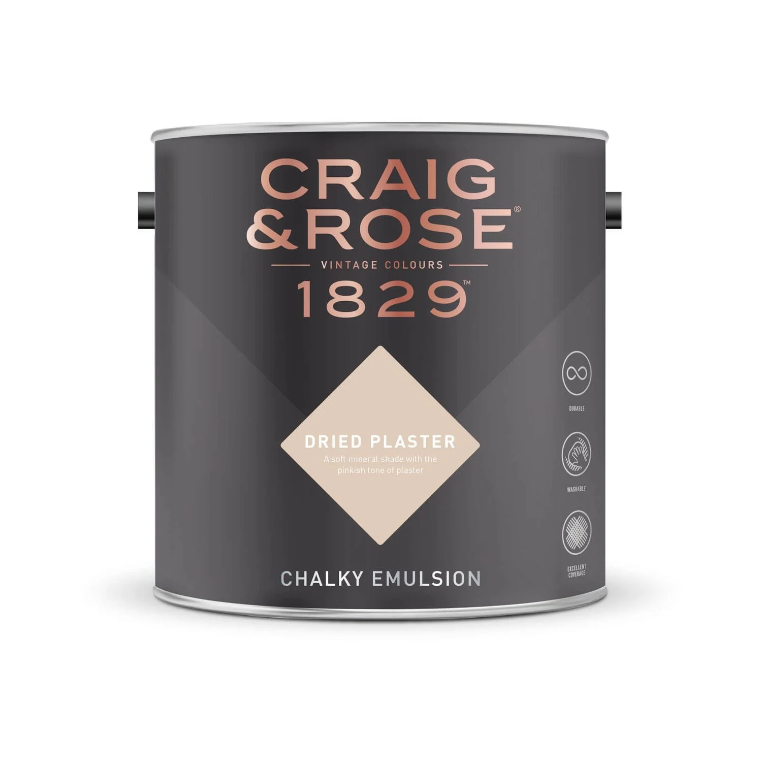 Craig & Rose 1829 Chalky Emulsion Paint Dried Plaster - Tester 50ml 4 Craig & Rose 1829 Chalky Emulsion Paint Dried Plaster - Tester 50ml - Image 2