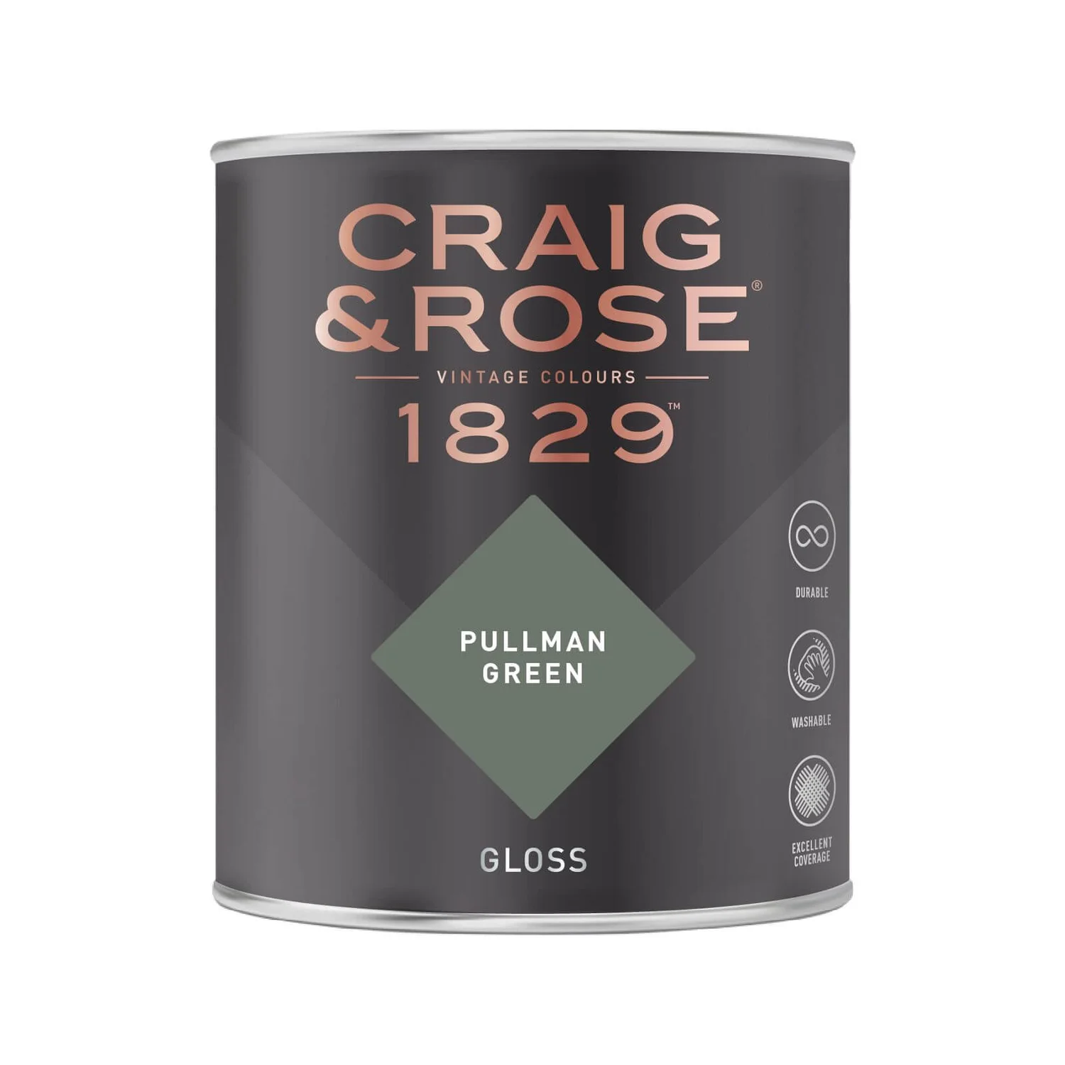 Craig & Rose 1829 Gloss Paint Pullman Green - 750ml 4 Craig & Rose 1829 Gloss Paint Pullman Green - 750ml - Image 2
