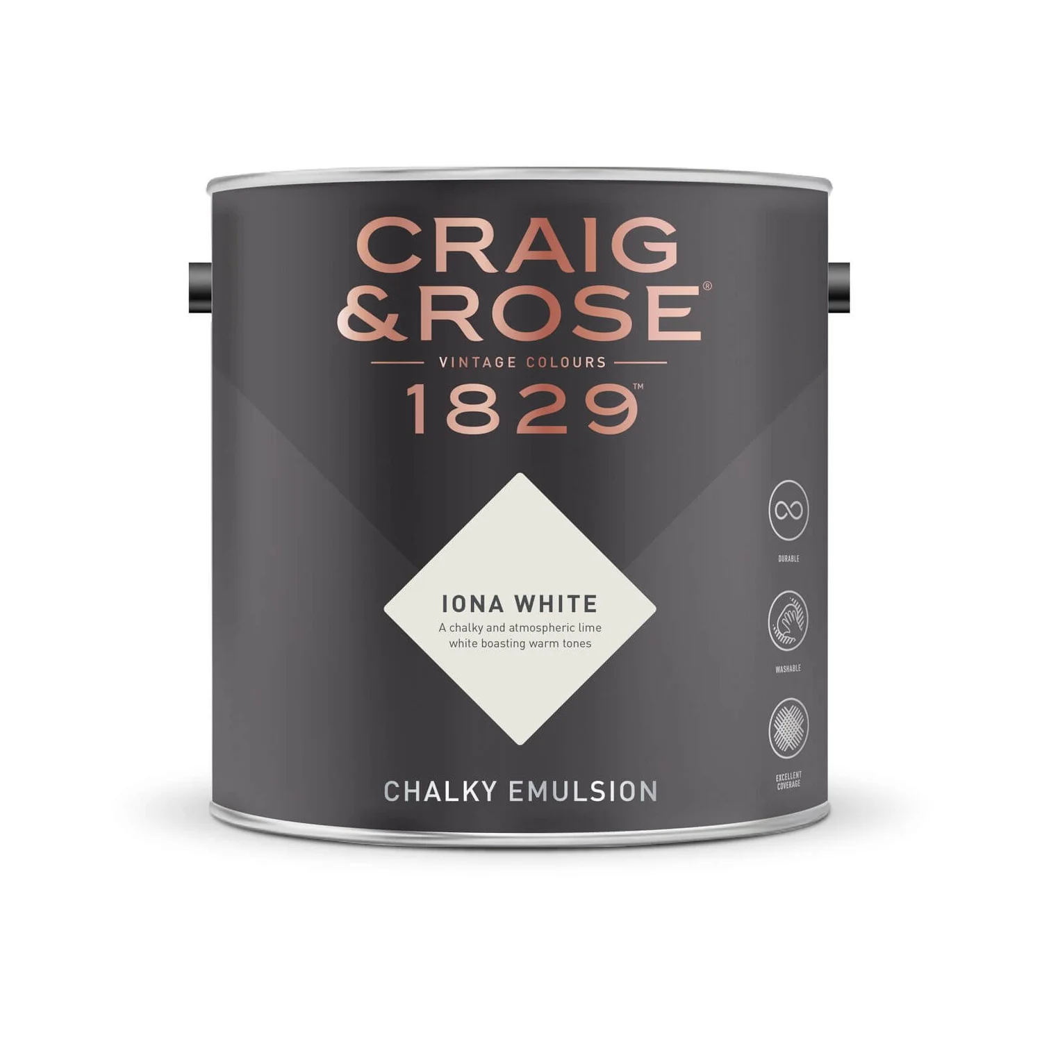 Craig & Rose 1829 Chalky Emulsion Paint Iona White - Tester 50ml 4 Craig & Rose 1829 Chalky Emulsion Paint Iona White - Tester 50ml - Image 2