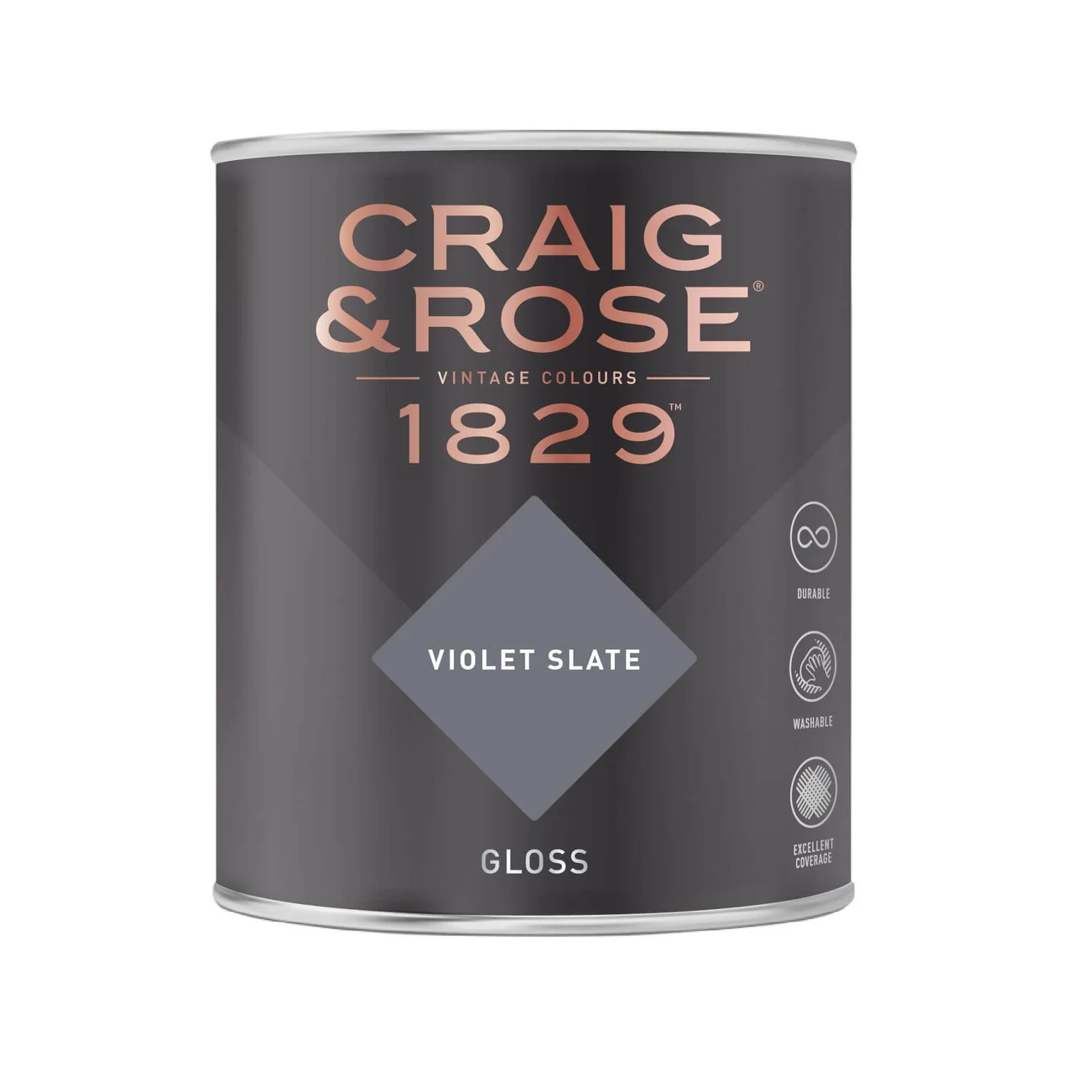 Craig & Rose 1829 Gloss Paint Violet Slate - 750ml 4 Craig & Rose 1829 Gloss Paint Violet Slate - 750ml - Image 2