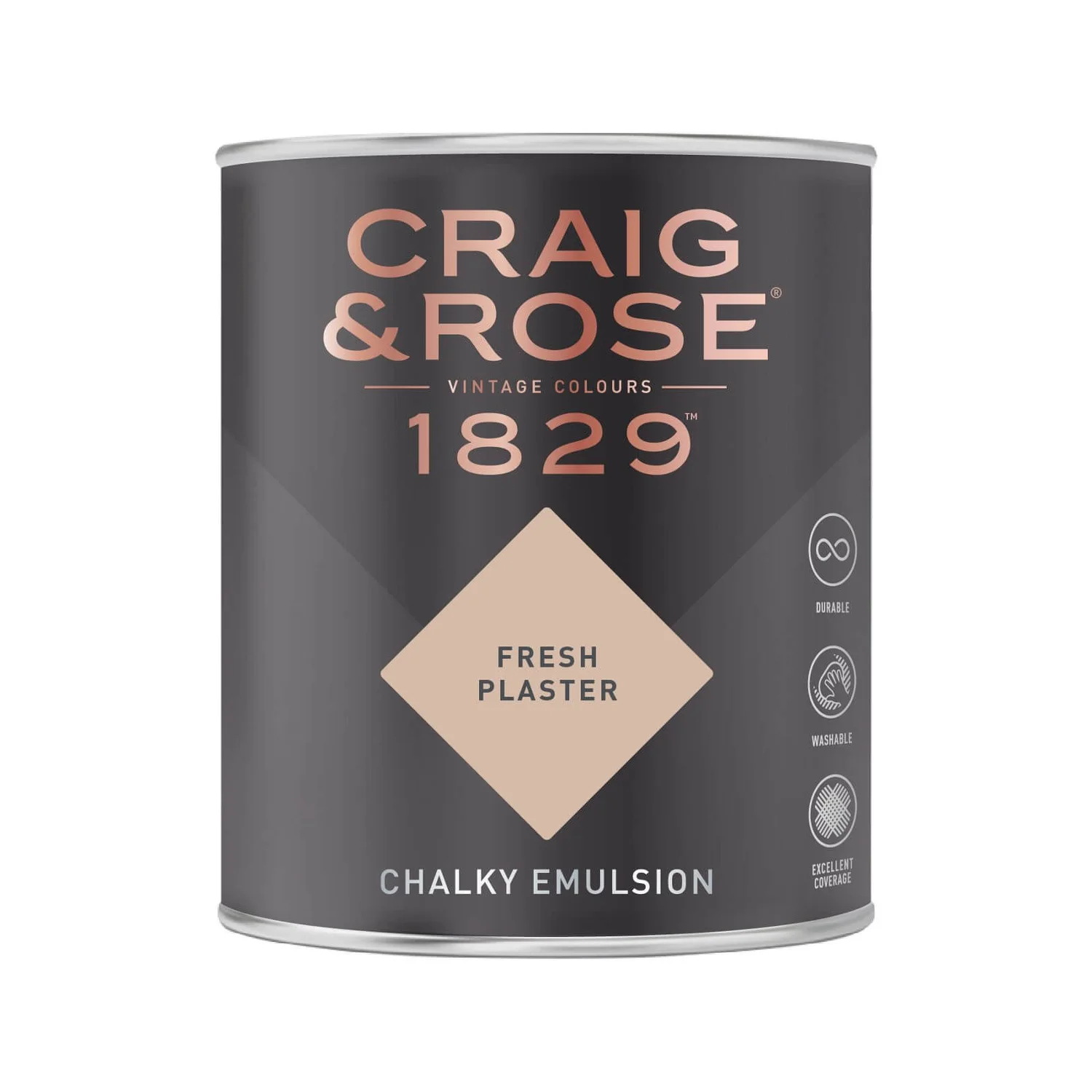 Craig & Rose 1829 Chalky Emulsion Paint Fresh Plaster - 750ml 4 Craig & Rose 1829 Chalky Emulsion Paint Fresh Plaster - 750ml - Image 2