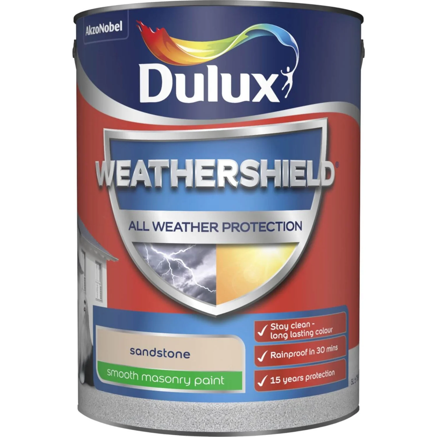 Dulux Weathershield All Weather Smooth Masonry Paint Sandstone - 5L 3 Dulux Weathershield All Weather Smooth Masonry Paint Sandstone - 5L