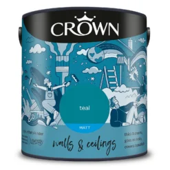 Crown Walls & Ceilings Matt Emulsion Paint Teal - 2.5L 19 Crown Walls & Ceilings Matt Emulsion Paint Teal - 2.5L -Laura Paint Shop 12823142 5574969525821720