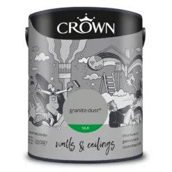 Crown Walls & Ceilings Silk Emulsion Paint Granite Dust - 5L 19 Crown Walls & Ceilings Silk Emulsion Paint Granite Dust - 5L -Laura Paint Shop 12823276 6854966160952645