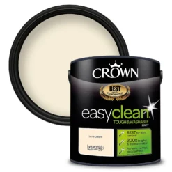 Crown Easyclean® Washable & Wipeable Multi Surface Matt Paint Ivory Cream® - 2.5L