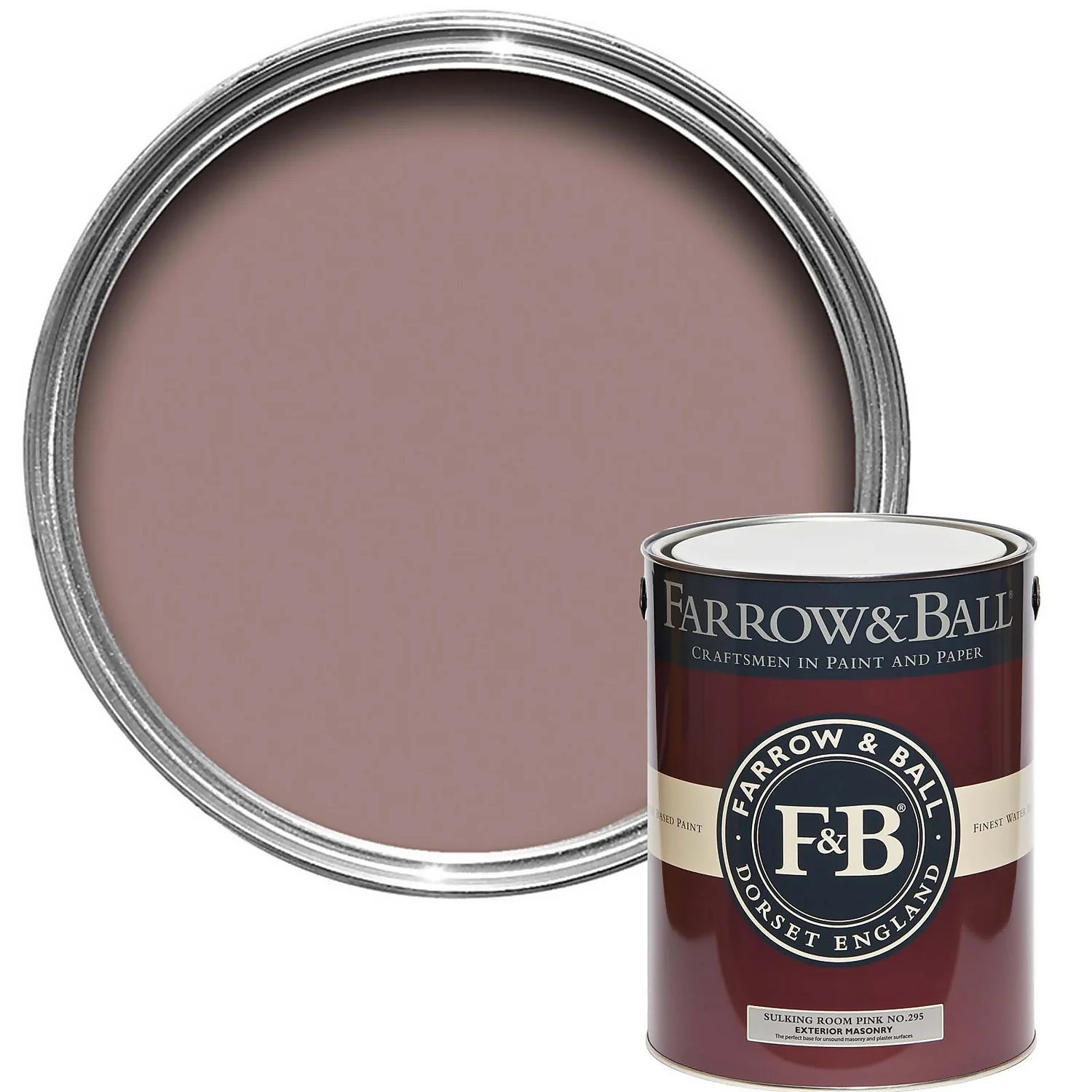 Farrow & Ball Exterior Masonry Paint Sulking Room Pink - 5L 3 Farrow & Ball Exterior Masonry Paint Sulking Room Pink - 5L