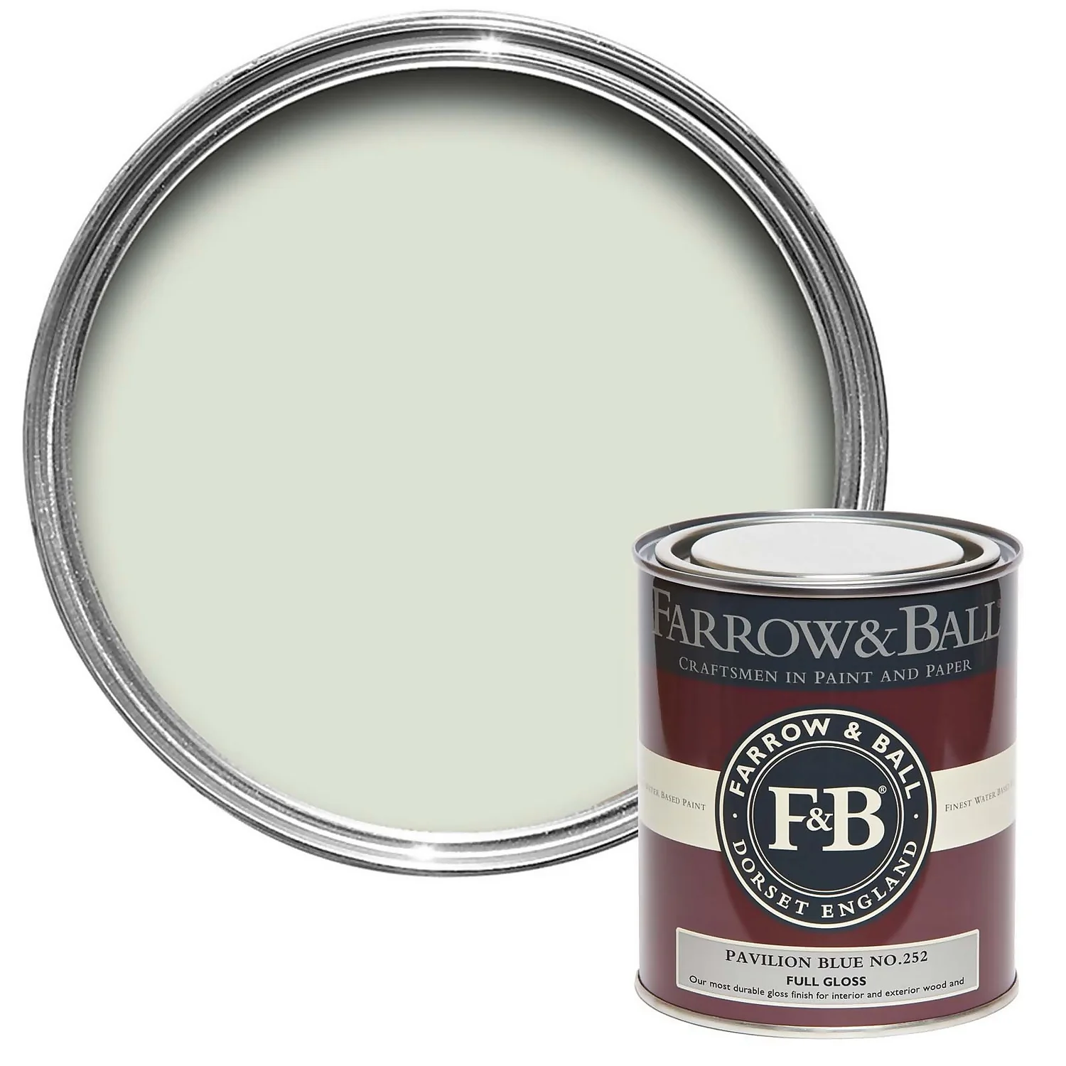 Farrow & Ball Full Gloss Pavilion Blue - 750ml 3 Farrow & Ball Full Gloss Pavilion Blue - 750ml