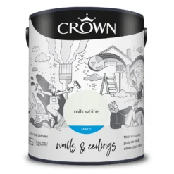 Crown Walls & Ceilings Matt Emulsion Paint Milk White - 5L 19 Crown Walls & Ceilings Matt Emulsion Paint Milk White - 5L -Laura Paint Shop 12828387 1364969529654511