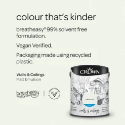 Crown Walls & Ceilings Matt Emulsion Paint Milk White - 5L 15 Crown Walls & Ceilings Matt Emulsion Paint Milk White - 5L -Laura Paint Shop 12828387 5024969529386812