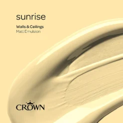 Crown Walls & Ceilings Matt Emulsion Paint Sunrise - 2.5L 17 Crown Walls & Ceilings Matt Emulsion Paint Sunrise - 2.5L -Laura Paint Shop 12832279 1234969530275214