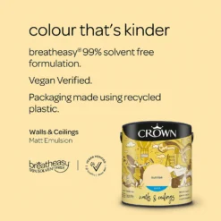 Crown Walls & Ceilings Matt Emulsion Paint Sunrise - 2.5L 15 Crown Walls & Ceilings Matt Emulsion Paint Sunrise - 2.5L -Laura Paint Shop 12832279 2324969530090642